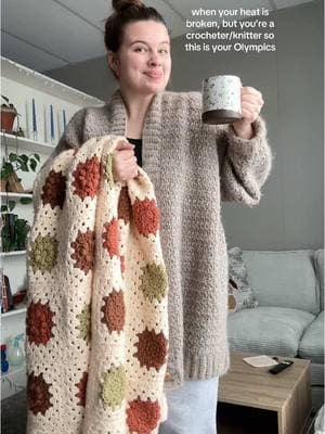 genuinely so thankful to have so many wooly projects to keep me warm🤍☕️ (the free crochet pattern for the cardigan and blanket are on my blog!) #stitchberry #stitchberryblog #knitting #knitter #crocheter #crochetwear #knitwear #handknitsocks #crochetblanket #crochetcardigan #crochetlife #knitlife #crochetgirl #crocheter #crochettiktok #crochetwinter #wintercrochet 