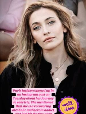 Paris Jackson opened up in an Instagram post on Tuesday about her journey to sobriety. She mentioned that she is a recovering alcoholic and heroin addict, and just hit the five-year mark of being sober. Let's extend our congratulations to Paris!✨  #new #like #girlwholove2gossip #fyp #trending #viral #celebritygossip #parisjackson #michaeljackson #recoveringaddict 