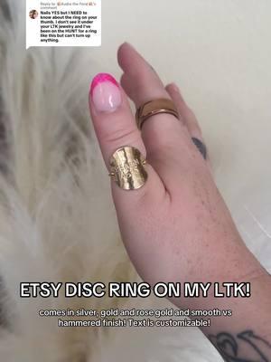 Replying to @💥Audra the Feral💥 hope this helps! 🥰💍 I LOVE my disc ring! #ring #ringtour #discring #etsy #handmade #SmallBusiness 