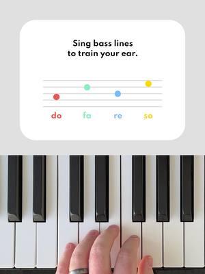 Sing bass lines!  #pianolessons #learnpiano #musiceducation #pianotutorial  #musictheory #pianochords #chordprogression #bassline #basslines #pianotok 