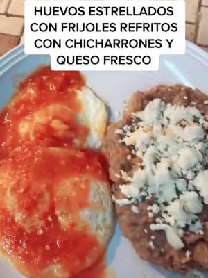 #desyuanodefrijolesyhuevos #eggsbeanschirrones #tacosdesyuno #salsaroja frijoles