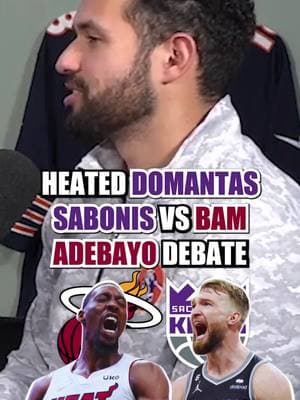 Heated Bam Adebayo vs Domantas Sabonis debate #bamadebayo #domantassabonis #miamiheat #sacramentokings #NBA 