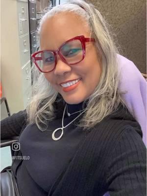 The many faces of happiness at my new job.  . . . . . #nocomplaints #happiness #haironfleek #newbeginnings #tictoker #trinitiktok #fitsuelo #over60andfabulous #greyhair #greyhairtransition 