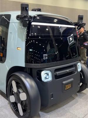 Do you see us riding in these in the near future? This is ZOOX that uses cameras, radars, and lidars to safely navigate urban areas.  #ces2025 #shoplife #autonomousdriving #zoox #DIY #howto 