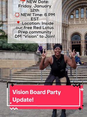 Quick update!  The 📍Vision Board Party has changed from Today to  📍FRIDAY 1/10 AT 6 PM EST!  📍It's Free 📍Online in Red Lotus Prep Community(Free) 📍 Link in Bio Come plan your best year yet!  #Visionboard #RedLotus #TaxSales #TaxDeedSales #TaxDeed #TaxLien 