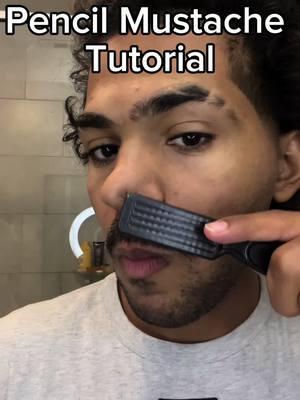 Pencil Mustache Tutorial👀#barber #shaveasmr #mustache #lineup #barberasmr #barber #creatorsearchinsights 