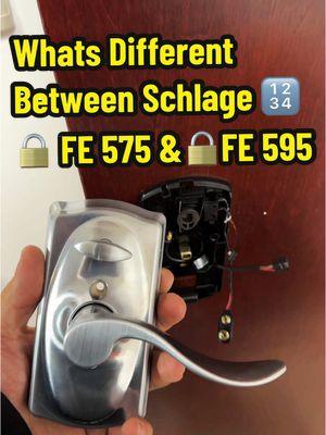 What’s the DIFFERENCE between a #schlage FE 575 & FE 595? 1 is  ENTRY FUNCTION (option to leave door locked or unlocked) the other is STOREROOM FUNCTION ( door always remains locked from outside no option to leave unlocked). This is the ENTRY we are installing. #locksmith #DIY #LockTech911 #locksmithtips #codelocks #thanos 