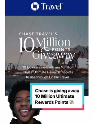 ‼️PSA: Chase is giving away 10 million ultimate reward points to existing cardholders ✈️ Enter daily via bio link 🔗 #creditcards #travelhacks #chasebank #pointsandmiles #chasetravel #churning #churn #travel #ultimaterewards 