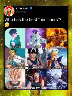 Who has the best " one liner"?🤔 #animeedit #animeedits #animememes #animememe #animelife #animefanart #animekawaii #animefreak #animelovers #animeartist #animestyle #animeamv #animeislife #animeboys #animecute #animesketch #loveanime #animeforlife #animefans #animecosplay