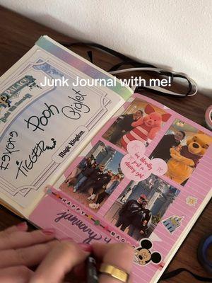 Make a disney world junk journal spread with me 😌 #junkjournal #junkjournalwithme #junkjournalspread #disney #disneycreator #disneyvlog #disneylocal 