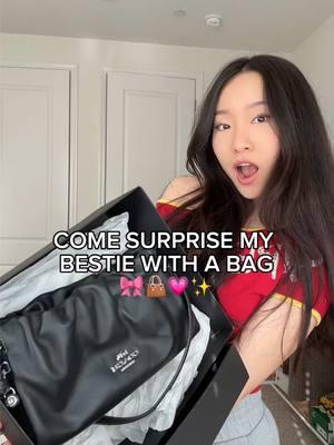 surprising my best friend with her DREAM bag!! @Coach #ad #CoachxCollective #CoachOutlet 