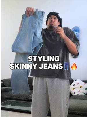 Had to style skinny jeans for the one time😮‍💨🔥💯😈 #fyp #streetwear #fashion #fypシ #streetwearoutfits #grwm 