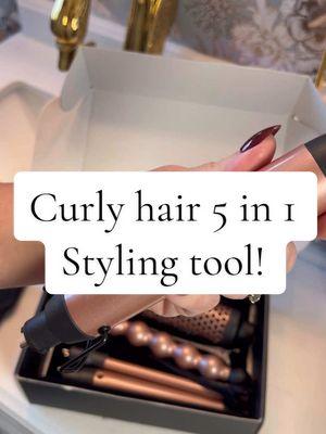 Where are my curly hair girly at you need a solution to help straighten your hair but add some volume this five and one set by #wavytalk is a game changer!  #curlyhairroutine #womenshairstyles #wavytalkhair #womenover40 #hairaccessories #hairproducts 