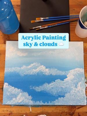 🎨☁️ Perfect for all skill levels—grab your brushes and paint along! #SkyPainting #CloudArt #SurrealDreams 