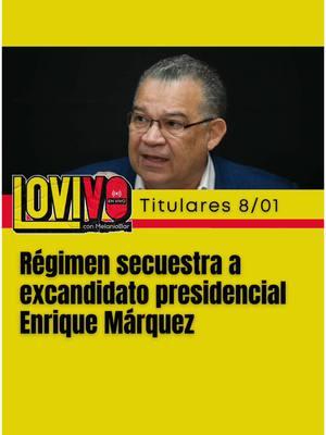 El régimen de Maduro sigue haciendo cosas que hace una d1ctadur4, y hoy amanecimos con 17 nuevos secuestrados; entre ellos Enrique Márquez, ex candidato presidencial y Carlos Correa director de @ongespaciopublico. Mientras tanto la CIDH responsabiliza a Maduro del terrorismo de estado que está ejerciendo el régimen en Venezuela, donde ahora hay 130 presos políticos extranjero que serán utilizados como fichas de canje. Estas y otras noticias podrás verlas en el #LoVivoenVivo de hoy, disponible en mi canal: MelanioBar  #EnriqueMarquez #CarlosCorrea #VenezuelaLibre