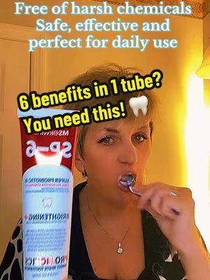 6 benefits in 1 tube? Yes with MSDRWIKEY SP6 probiotic toothpaste. Free of harsh chemicals and safe and effective. #drwikey #sp6toothpaste #sp6 #smilegoals #teethwhitening #oralcare #healthysmile #healthytoothpaste #dentalcare #toothpastehacks #brightsmile #freshbreath #beautytips #msdrwikey #6in1toothpaste #smileupgrade #perfectteeth #tryitnow #shopnow #smiletransformation #buyitbeforeitsellsout #tiktoknewyearnewaura #tiktokshopfinds @MS-DRWIKEY #foryoupage 