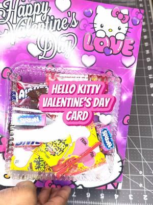 Hello Kitty Jumbo Vday card 💕 Many people have asked if I sell my designs, yes I do. I can also create a custom design for you. Yes I also sell the Vday cards and will ship them to you  #fyp #partyfavors #customtreats #custompartyfavors #vday #ValentinesDay 