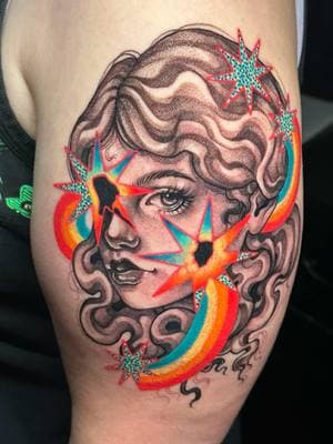 @KristaRae does the most lady faces at the shop but this one is next level. #ladyfacetattoo #tattooartist #tattoos #tattootiktok #girltattoo #indiana #indianatattooartist 