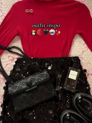 i wore this with mesh leggings and a blazer😍🖤✨#sequinskirt #OOTD #outfitinspo #shein #blackkurtgeigerbag #outfitbuchifresa #kurtgeiger #redandblack #fyp #parati #🍓 #blazer #valentinesdayoutfit 