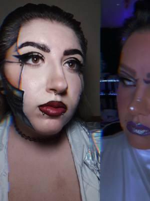 #duet with @SnarlsBox Cyborg coming in from the future to join this Futuristic Future Forward makeup collab with @SnarlsBox 🤖 I would've added more but it wasn't a great night and I just wanted to get it done. (Some products I used are from Snarlsbox) #fyp #snarlsbox #snarlsboxcollab #snarlsboxbunny #snarlsboxbunnysquad #snarlsbox2025 #future #futuristic #futuristicmakeup #cyborg #cyborgmakeup #selftaughtmua #underratedmua 