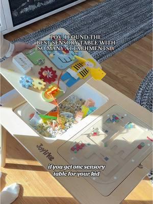 So good ! Kid sensory table with attachments #kidsensory #kidsensoryplay #kidsensorybins #busyboard #montessori #sensoryplay #sensoryactivities #toddlerplay #toddlerplayideas #sensorytable 