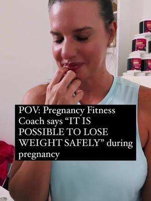 IS IT TRUE? IS IT SAFE? CAN YOU REALLY SAFELY LOSE WEIGHT WHILE PREGNANT? While I don’t condone “losing say 10-20-30 lbs” while pregnant, it is possible to lose body fat and gain muscle SAFELY while pregnant. I have done it myself and I have helped over 200K pregnant mamas do the same. I wouldn’t focus on a number on the scale or losing a certain amount of weight. BUT… If you do the right kind of workouts and you are CONSISTENT with them at least 3 times a week and you make some nutrition tweaks and are taking the right vitamins to balance your hormones so you can feel better, more energized and position your body in a state where it can burn fat for fuel… YOU TOTALL CAN LOSE FAT SAFELY. It doesn’t matter how many pounds it will equate to. What matters is that the changes to your body wont bother you as much, you won’t feel bloated, you wont gain EXCESS weight, you will feel so much better. You may even end up like A LOT of my clients who say they are MORE TONED than before pregnancy. Its possible. And its not too late. You can start even in your 3rd trimester. Its what I teach in my 21 Day Fit Pregnancy Challenge and I invite you to try it. You have everything to gain and nothing to lose. And if you get it today you can get it at 92% off. Start when you want as you get access forever, but take advantage of the deal. You can find the link to my pregnancy workout program in my profile link.   #Pregnancyweightgain #pregnancytips #pregnancyexercise #pregnancyweightloss #pregnancyworkout 