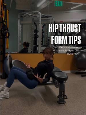 I’m back with another form video for you lovely humans 😌💗✨ This time we’re going over hip thrusts, bridges, and pulse reps! You can apply these form tips whether you’re using a dumbbell, barbell, hip thrust machine, or a smith machine!  🔑 Takeaways: • Feet placement  • Shoulder placement  • Core engagement • How to avoid low back pain • Difference in how far you should go down • Form is KEY!🔑  Feel free to ever send me any form reviews for me to take a looksies at! I can provide you with feedback and suggestions on how to improve your form!💗 #formreview #hipthrustformtips #hipthrusts #glutebridges #glutebridge #glutetips #workouttips #formtips #gym #fitness #gymmotivation #fitnessmotivation #personaltrainer 