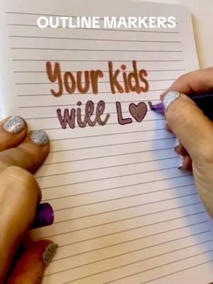 Your kids will L❤️VE these Outline Markers! (You can use them too 😂) #outlinemarkers #usa 