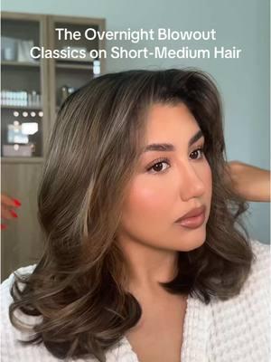 @Karla Celis blowout hair results are toooo good  Karla is using the classics on her medium length hair!  #theovernightblowout #overnightblowout #hairblowout #blowouts #blowoutstyles #heatlesscurls #overnightcurls #blowouthair 