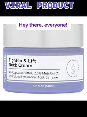 #fyp #TikTokShop #tighten #lift #viralvideo #neckcream #hyaluronicacid #smooth #softer #crepe #skin 