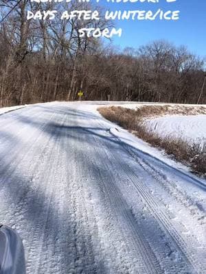 Roads in Missouri 2 days after winter ice storm #roads #winter #ice #icyroads #storm #missouri #snow #omg #scary #foryoupage #fyp 