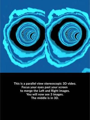 Expand This is a parallel view stereoscopic 3D video. Focus your eyes past your screen to merge the Left and Right images. You will now see 3 images. The middle is in 3D. #3Danimation #stereoscopicvideo #MagicEye #3Dvideo