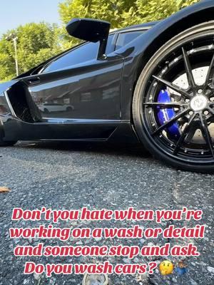 People can be so dumb sometimes asking obvious questions #fyp #foryou #foryoupage #carwash #detailing #asmr #capricorn #black #lambourghini #jop #fuerzaregida 