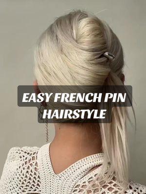 Tired of your basic pony? Upgrade your hair game with french pins ✨easily✨ #leletny #hairaccessories #hairtutorial #