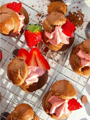 If love potion came in food form it’d be these Chocolate Cream Puffs with Strawberry Whipped Cream 🍓 Find the full recipe on my website, link in bio! 🤎 #Recipe #thesqueakymixer #recipesoftiktok #baking #viraltiktok #viralrecipe #viral #bakingrecipe #recipes #ValentinesDay #valentinesdaydessert #creampuffs #creampuffrecipe 