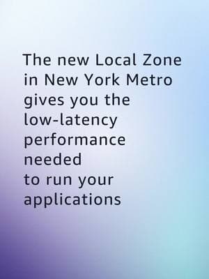 With newer #EC2 instances, the new Local Zone in New York Metro gives you the low-latency performance you need to run your applications & reach end users faster, worldwide. #AWS #Compute Link in bio. 🔗