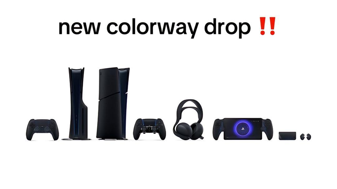 Pre-order new Midnight Black colorways for the PlayStation Portal, DualSense Edge controller, Pulse Elite headset, and Pulse Explore earbuds Jan 16 #Sony #PlayStation #PlayStationPortal #DualSense 