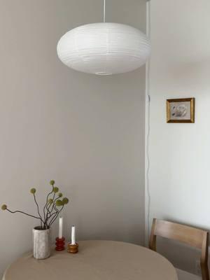 apartment before and after hanging my paper lantern #apartmentupdate #apartment #interior #paperlantern #homebeforeandafter 