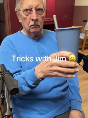 Dad was a real treat today. ❤️ ENJOY THE LITTLE THINGS!!! #dementia #findjoy #tricks