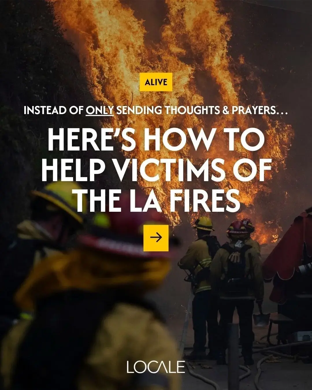 🚨 S H A R E /// this list!!!  Los Angeles not only needs your thoughts and prayers they need your hearts and hands right now. ❤️  Swipe through for vital resources to support those affected by the wildfires—because together, we can make a difference. 🌍 Where to Find Information: Stay updated with trusted resources like @losangelesfiredepartment @lafdfoundation and @watchdutyapp for real-time news. ❤️ How to Donate: Help organizations like the California Fire Foundation, @habitatla and @wckitchen that are providing immediate relief. 🏠 Where to Find Shelters: Discover evacuation shelters for people and pets—no one should face this alone. 🤲 How to Volunteer: From @mysafela to @redcrossla , there are so many ways to lend a helping hand. 📍 Los Angeles, CA Let’s stand strong for our community. #LosAngelesStrong #WildfireRelief #SupportLocal #CommunityMatters #VolunteerNow #CaliforniaFires #DonateToday #EmergencyRelief #localeMagazine