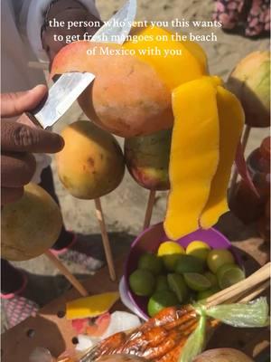 SEND THIS TO YOUR BESTIE FOR 2025 TRAVEL LUCK 🥭🍀 #mango #mangobiche #mangoes #mexico #beach 