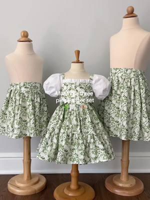 One of my favorite projects ever. Three piece sister set inspired by the sound of music handmade curtain dresses 🤍 #sewingvlog #sewwithme #sewing #handmadeclothing #handmadedress #smallbrand 