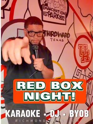 January 17th!! Red Box Night!! BYOB, Karoke, Food and Fun!! #stuffdwingshtx #foodies #blackbusinessowner 