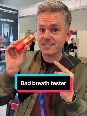 I promise I brushed my teeth today 😫 #CES2025 #badbreath #weirdtech #jaredmecham 