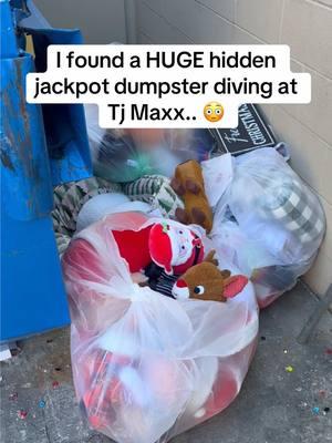 Wait until you see what the employees left me.. #dumpster #dumpsterdiving #insane #tjmaxx #jackpot #oops #glamourddive 