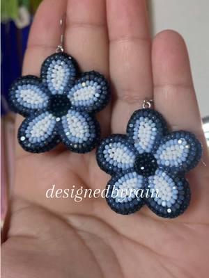 💙✨ sparkle blues • Available Jan 17th (designedbyrain.shop) follow on ¡nsta & fb for specific updates/ sneak peaks of all upcoming news •  • #designedbyrain #beadedearrings #indigenous #IndigenousTikTok #native #handmade #SmallBusiness #fashion #beadwork #nativeownedbusiness #womenownedbusiness #beadworkjewelry #florals #floralearrings #handmadejewelry 