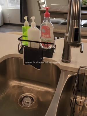 This is perfect 👌🏽 I needed to get something that wasn't going to hold any extra bacteria & also looked cute!  #kitchenrack #kitchensinkrack #soapholder #kitchenorganization #TikTokShop 