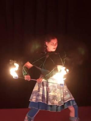 Wanted to own the feminine rage, make it fierce with fire.  ⚠️ warning this is a professional, trained with proper safety measures do not try at home ⚠️  #firewand #firefae #fireperformer 