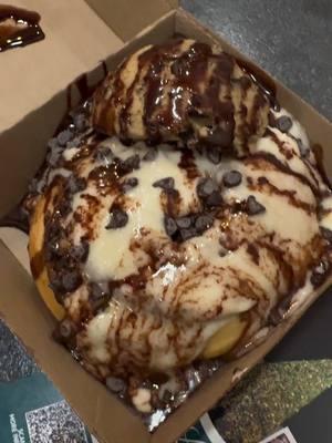 I’m always down for a sweet treat and @Cinnaholic is the place to be!  Pictured is the Cookie Monster and campfire s’mores 🤤  #cinnaholic #waughchapel #cinnamonroll #sweet #treat #fyp 