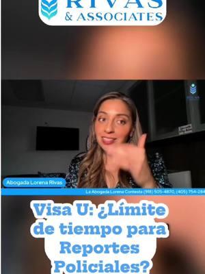 📅 ¿Te preguntas si hay un límite de tiempo para reportar un crimen y calificar para la Visa U? 🚔 📍 Ayudamos a clientes en todo EE.UU. 📞 ¿Tienes preguntas? ¡Estamos aquí para ayudarte! ☎️ - Nacional: (844) 37-RIVAS #Inmigracion #Immigration #RivasAssociates #abogadaLorena #RivasyAsociados #AbogadaDeInmigración #DerechosMigratorios #AyudaLegal #SueñoAmericano #immigrationlaw #Inmigración #abogada #Inmigración #abogadadeinmigracion #ReportesPoliciales #VisaU ⚠️ Los resultados pueden variar de un caso a otro. Se requiere una consulta detallada para determinar si usted califica para nuestros servicios. Tenga en cuenta que hay diversas tarifas de presentación dependiendo de las aplicaciones que enviamos al USCIS, las cuales deben pagarse por separado. Nuestra tarifa solo cubre los honorarios por nuestra representación legal. No prometemos ni garantizamos resultados específicos, ya que cada caso es único. Esta información tiene propósitos educativos y no debe interpretarse como asesoría legal. Se recomienda a los clientes buscar consejo personalizado para su situación. ⚠️